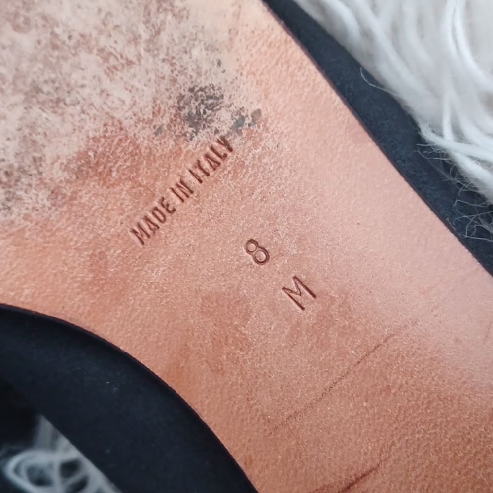 Vintage YSL Black Satin Flats - Picture 8 of 12